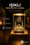 Modaven İslami Motifli 3D Kristal Lamba